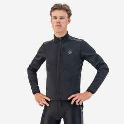 Kurtka zimowa męska Rogelli Deep Winter. Czarne kurtki męskie Rogelli, na zimę, l, bez wzorów, z materiału, sportowe, bez kaptura. Za 491.00 zł.