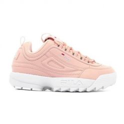 Buty do chodzenia damskie Fila Disruptor Teens. Czerwone obuwie sportowe damskie Fila, bez wzorów, z gumy, trekkingowe. Za 257.40 zł.