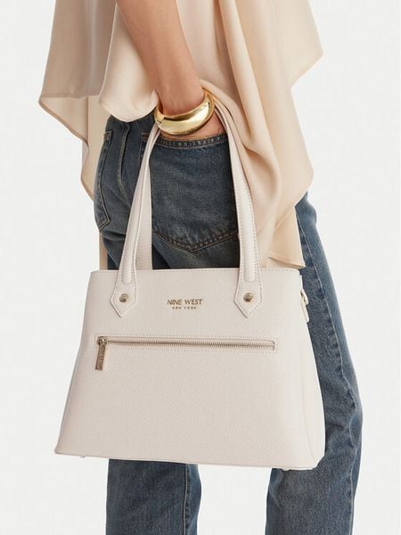 Nine West Torebka CEO-Rovia-LDA8338 Écru. Białe torebki do ręki damskie Nine West, bez wzorów, z materiału, bez dodatków. Za 249.99 zł.
