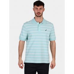 Koszulka polo męska Nautica Klaus. Niebieskie koszulki polo męskie Nautica, m, bez wzorów, klasyczne, bez ramiączek. Za 389.00 zł.
