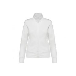 Damska kurtka ze szczotkowanego polaru Kariban. Białe kurtki damskie KARIBAN, bez wzorów, z polaru, bez kaptura. Za 218.00 zł.