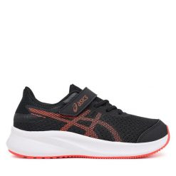 Sneakersy Asics. Czarne trampki i tenisówki chłopięce Asics, bez wzorów, bez zapięcia. Za 159.99 zł.