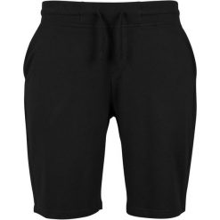 Męskie Zwykłe Szorty Casual Z Francuskiej Frotte. Czarne krótkie spodenki sportowe męskie BUILD YOUR BRAND, m, bez wzorów, trekkingowe. Za 94.99 zł.