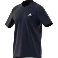 Koszulka adidas Essentials Embroidered Small Logo. Niebieskie buty sportowe męskie Adidas, m, bez wzorów, bez kołnierzyka, bez ramiączek, na fitness i siłownię. Za 72.99 zł.