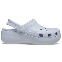 Crocs Classic Damskie Platform Clog. Białe klapki damskie Crocs, bez wzorów, sportowe, bez obcasa. W wyprzedaży za 134.98 zł.