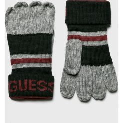 Guess Jeans - Rękawiczki. Szare rękawiczki męskie Guess Jeans, z dzianiny. Za 139.90 zł.