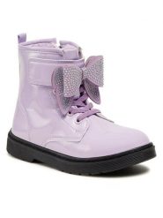 Nelli Blu Kozaki CM211016-15 Fioletowy. Fioletowe buty zimowe dziewczęce Nelli Blu, bez wzorów, ze skóry, bez zapięcia. Za 111.99 zł.