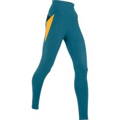 Legginsy sportowe, długie LEVEL1 bonprix niebieskozielono-miodowy. Legginsy damskie marki WED'ZE. Za 79.99 zł.