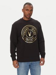 Versace Jeans Couture Bluza 78GAIT01 Czarny Regular Fit. Czarne bluzy męskie Versace Jeans Couture, m, bez wzorów, z bawełny, bez kaptura. Za 519.99 zł.