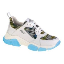 Buty 4F Wmn's Casual H4L-OBDL254-34S białe. Białe obuwie sportowe damskie bez wzorów, z gumy. Za 401.52 zł.