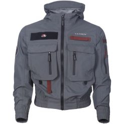 Kurtka Wędkarska Taimen Bomber Wading Jacket - Urban Gray. Szare kurtki męskie TAIMEN, s, bez wzorów, z materiału, biznesowe, bez kaptura. Za 699.99 zł.