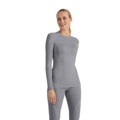 Damska koszulka z długim rękawem Falke Wool-Tech. Szare t-shirty damskie Falke, l, bez wzorów, z dzianiny, sportowe, bez kołnierzyka. Za 414.95 zł.