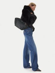 Guess Torebka Bolena HWZG92 07090 Czarny. Czarne torebki do ręki damskie Guess, z aplikacjami, ze skóry, bez dodatków. Za 349.99 zł.