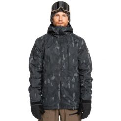 Kurtka śnieżna dla Mężczyzn MISSION Czarny. Czarne kurtki sportowe męskie Quiksilver, na zimę, m, bez wzorów, z materiału, narciarskie. Za 1,069.00 zł.