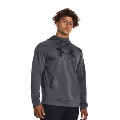 Bluza męska Under Armour Fleece Big Logo HD. Szare bluzy sportowe męskie Under Armour, m, bez wzorów, bez kaptura, na fitness i siłownię. Za 159.99 zł.