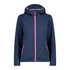Kurtka z membraną damska CMP Vicky Jacket Fix Hood. Niebieskie kurtki sportowe damskie CMP, bez wzorów, z softshellu, bez kaptura, trekkingowe. W wyprzedaży za 371.45 zł.