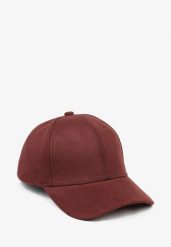 Bordowa Klasyczna Czapka z Daszkiem Tusira. Czerwone czapki i kapelusze damskie Born2be, bez wzorów, z jeansu, klasyczne. Za 39.99 zł.