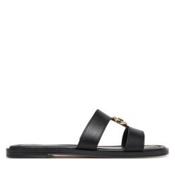Klapki MICHAEL Michael Kors. Czarne klapki damskie MICHAEL Michael Kors, bez wzorów, bez obcasa. Za 529.99 zł.