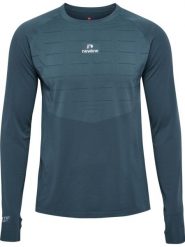 Bluza bezszwowa Newline Pace. Niebieskie bluzy męskie Newline, na wiosnę, m, bez wzorów, z dzianiny, bez kaptura. Za 143.70 zł.