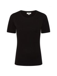 S.Oliver Koszulka Kobiety Bawełna czarny, 44. Czarne t-shirty damskie S.Oliver, s, bez wzorów, z bawełny, eleganckie, bez kołnierzyka. Za 79.95 zł.