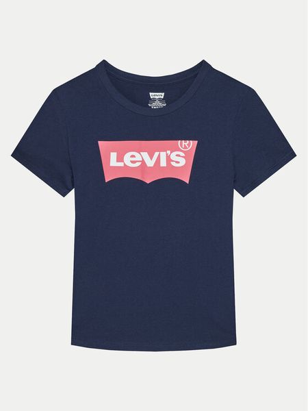 Levi's® T-Shirt 4EK825-C6Y Granatowy Regular Fit. Niebieskie t-shirty i topy dla dziewczynek bez wzorów, z bawełny, bez ramiączek. Za 49.99 zł.