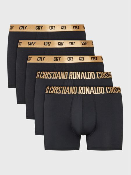 Cristiano Ronaldo CR7 Komplet 5 par bokserek Basic 8123-49 Czarny. Czarne bokserki męskie Cristiano Ronaldo CR7, m, bez wzorów, z syntetyku. Za 179.99 zł.