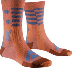 Skarpety rowerowe X-Socks Gravel Perform Merino Crew. Brązowe skarpety damskie X-Socks, bez wzorów, z elastanu. Za 97.89 zł.