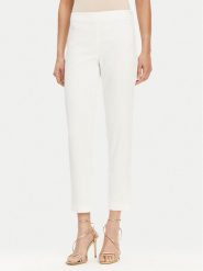 Patrizia Pepe Spodnie materiałowe 2P1683 A411 Biały Regular Fit. Białe spodnie materiałowe damskie Patrizia Pepe, bez wzorów, z materiału. Za 549.99 zł.