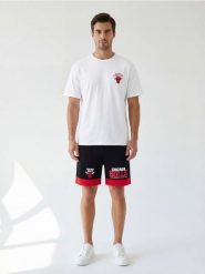 Szorty z nadrukiem Chicago Bulls NBA - czarny. Czarne szorty męskie Sinsay, l, bez wzorów. Za 69.99 zł.