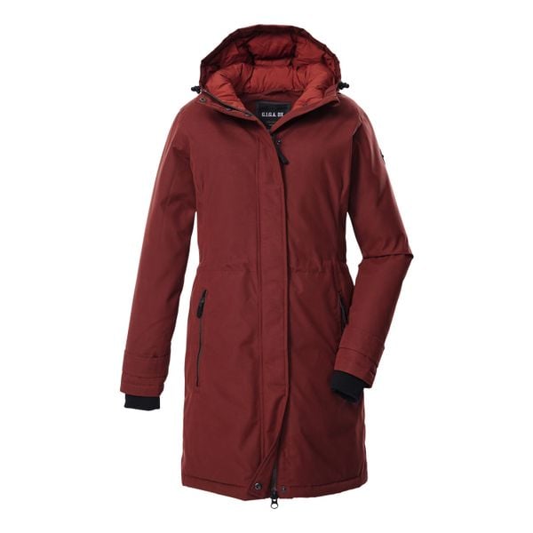 Parka damska z kapturem Killtec GW 22. Czerwone parki damskie GIGA DX, na zimę, m, bez wzorów, z dzianiny, z kapturem. Za 627.50 zł.