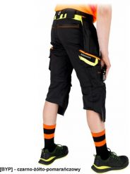 HARVERCOOL-TR - Spodnie męskie ochronne 2w1 z odpinanymi nogawkami wzmocnienia Oxford elastyczne strefy liczne kieszenie odblaski fason REGULAR 65% p. Brązowe spodnie materiałowe męskie Reis, l, bez wzorów, z bawełny. Za 142.95 zł.