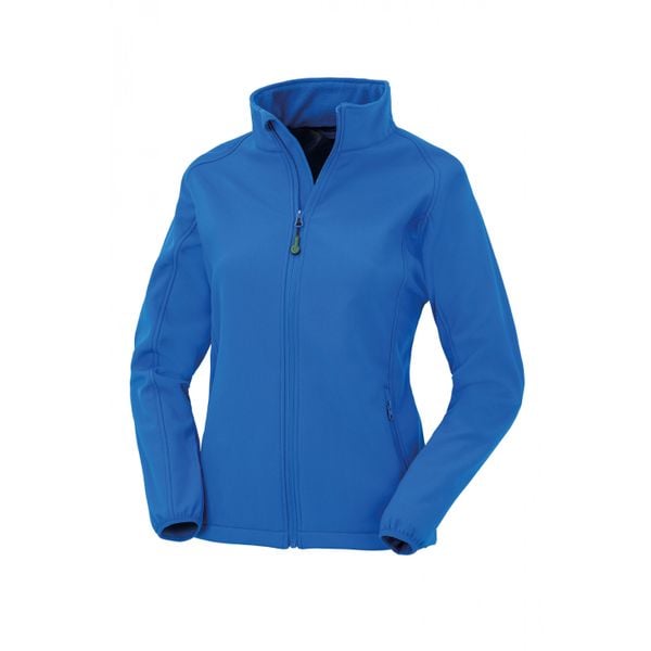 Damska kurtka z recyklingu Result Softshell. Niebieskie kurtki damskie RESULT, m, bez wzorów, z materiału, bez kaptura. Za 198.00 zł.