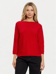 Tatuum Sweter Perlo T2424.090B Czerwony Regular Fit. Czerwone swetry damskie Tatuum, xl, bez wzorów, z syntetyku, bez kołnierzyka, bez ramiączek, bez kaptura. Za 169.99 zł.