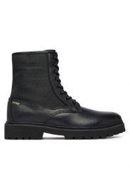HUGO Trapery Draven 50573034 Czarny. Czarne śniegowce i trapery męskie Hugo, ze skóry, bez zapięcia. Za 949.99 zł.