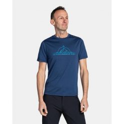 Męska koszulka merino Kilpi MERIN-M. Niebieskie koszulki sportowe męskie Kilpi, m, bez wzorów, z wełny, bez kołnierzyka, bez ramiączek, trekkingowe. Za 215.49 zł.