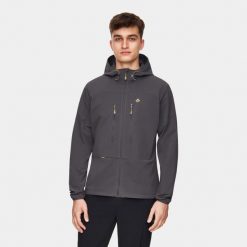 Kurtka męska softshell Alpinus Pourri. Niebieskie kurtki męskie Alpinus, m, bez wzorów, z softshellu, sportowe, bez kaptura. Za 299.00 zł.