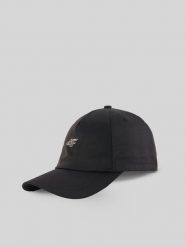 4F Czapka z daszkiem strapback damska - czarna XS/S (56cm). Czarne czapki i kapelusze damskie 4f, bez wzorów, klasyczne. Za 69.99 zł.