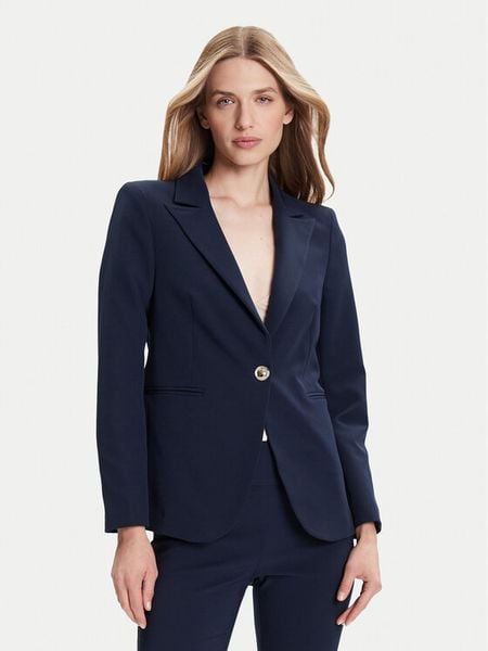 Rinascimento Marynarka CFC0126224003 Granatowy Regular Fit. Niebieskie żakiety damskie Rinascimento, l, bez wzorów, z syntetyku. Za 399.99 zł.