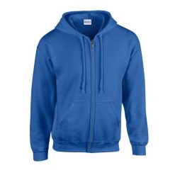 Bluza Z Kapturem Dla Dorosłych Unisex Heavy Blend Full Zip. Niebieskie bluzy męskie Gildan, m, bez wzorów, z kapturem. Za 155.99 zł.