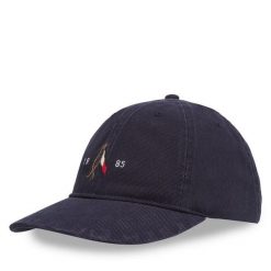 Czapka z daszkiem Tommy Hilfiger. Niebieskie czapki i kapelusze męskie Tommy Hilfiger, bez wzorów. Za 139.99 zł.