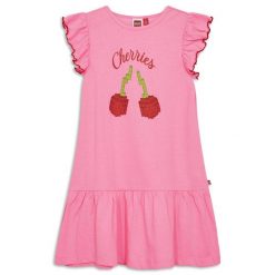 Sukienka Dziewczęca LEGO Dana202 Różowa. Czarne spodnie sportowe dla dziewczynek LEGO, na lato, bez wzorów, trekkingowe. Za 129.99 zł.