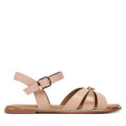 Sandały Tommy Hilfiger. Czerwone sandały dziewczęce Tommy Hilfiger, bez zapięcia. Za 359.99 zł.