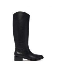 LAUREN RALPH LAUREN Kozaki 802P12995001 Czarny. Czarne kozaki damskie Lauren Ralph Lauren, ze skóry, bez obcasa, na płaskiej podeszwie. Za 1,599.00 zł.