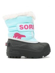 Sorel Śniegowce Childrens Snow Commander NC1960-428 Błękitny. Niebieskie buty zimowe dziewczęce Sorel, z tworzywa sztucznego, bez zapięcia. Za 229.00 zł.