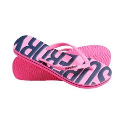 Damskie klapki wegańskie Superdry Vintage. Czerwone klapki damskie Superdry., bez wzorów, z gumy, eleganckie, bez obcasa. Za 127.15 zł.
