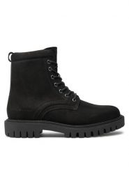 Tommy Hilfiger Trapery Casual Hilfiger Chunk Z Nbk Boot FM0FM05149 Czarny. Czarne śniegowce i trapery męskie Tommy Hilfiger, z nubiku, casualowe, bez zapięcia. Za 849.99 zł.