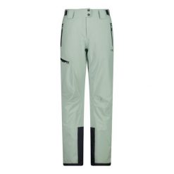 Spodnie narciarskie damskie CMP 34W3946. Zielone spodnie snowboardowe damskie CMP, bez wzorów, sportowe, narciarskie. Za 439.99 zł.