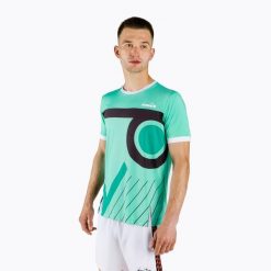 Koszulka męska Diadora Clay. Zielone koszulki sportowe męskie Diadora, m, bez wzorów, z elastanu, bez kołnierzyka, bez ramiączek. Za 119.99 zł.