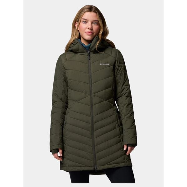 Płaszcz Zimowy Damski Columbia Joy Peak II Mid. Zielone kurtki damskie Columbia, na zimę, bez wzorów, z puchu, bez kaptura, trekkingowe, omni-heat (columbia). W wyprzedaży za 653.65 zł.