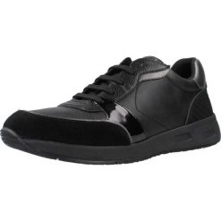 Buty GEOX D BULMYA Czarny. Czarne obuwie sportowe damskie Geox, bez wzorów, ze skóry, na fitness i siłownię. Za 243.99 zł.